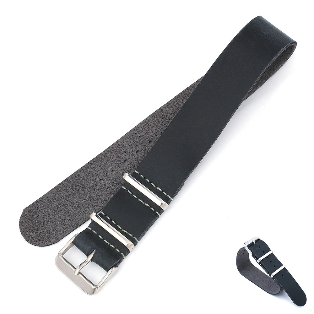 Leather NATO Strap – Universal Replacement Watchband