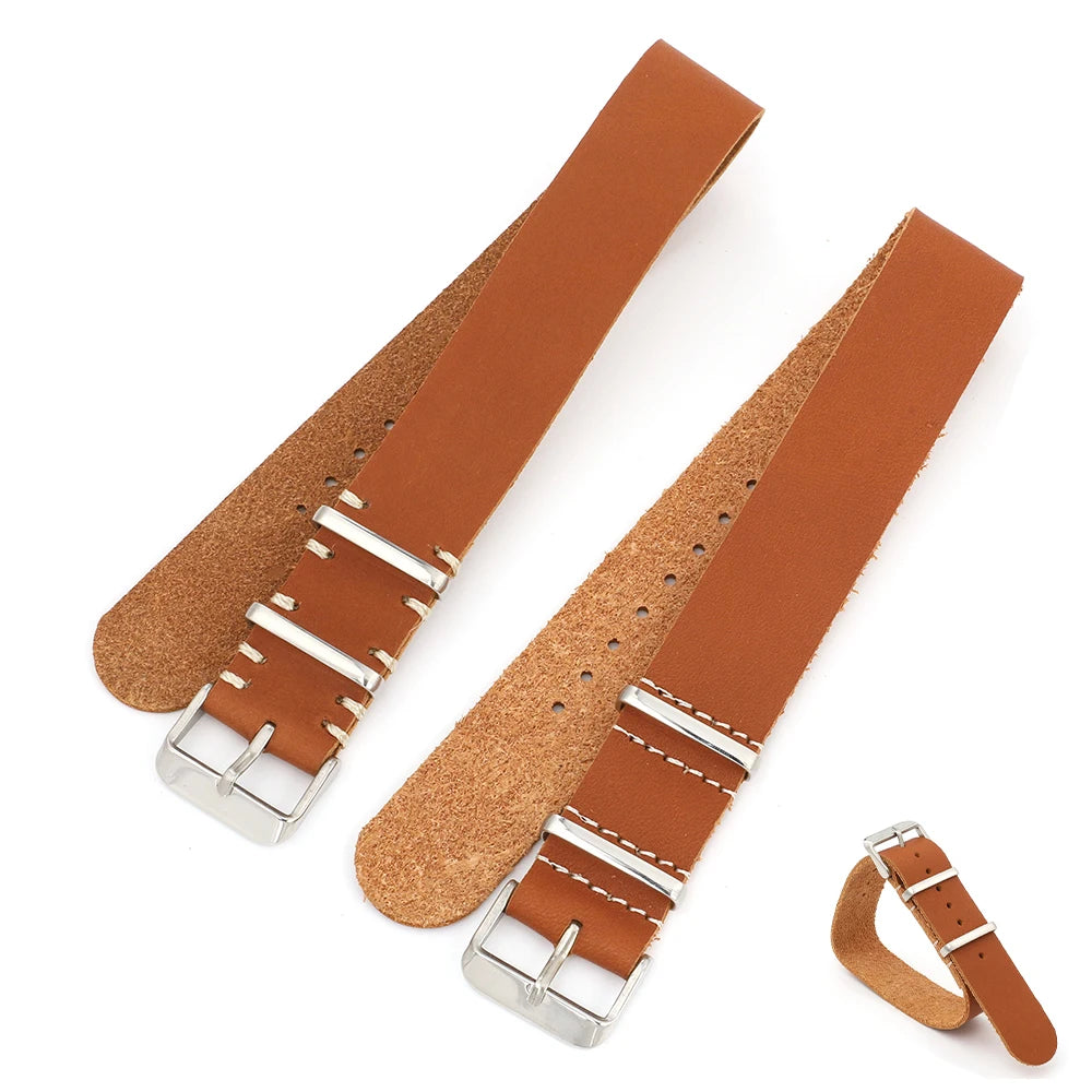 Leather NATO Strap – Universal Replacement Watchband