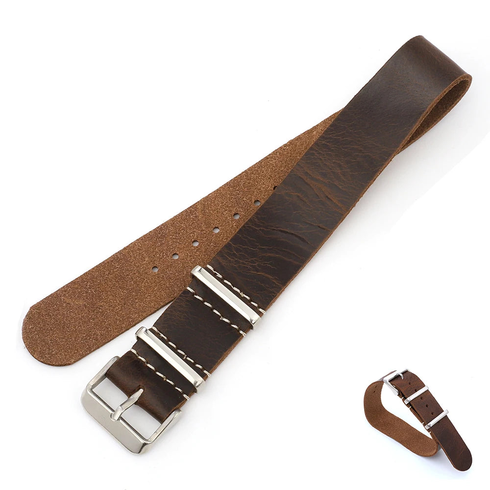 Leather NATO Strap – Universal Replacement Watchband