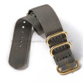 Ribbed Braided Nylon NATO Strap – Ring Buckle Watchband