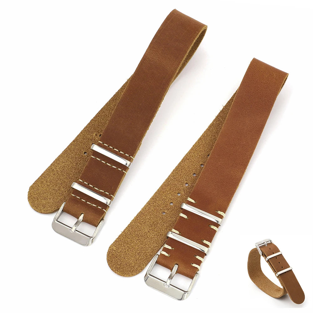 Leather NATO Strap – Universal Replacement Watchband
