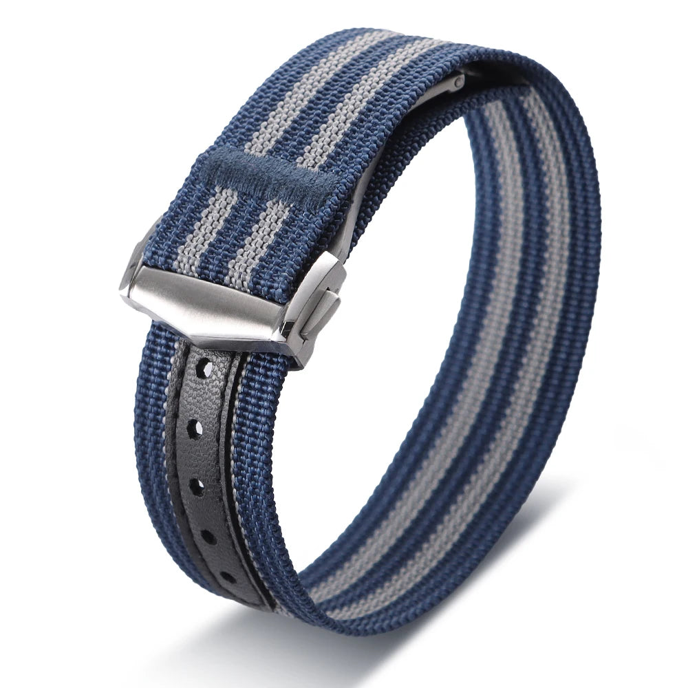Nylon NATO Strap – Waterproof Sport Watchband, Folding Buckle