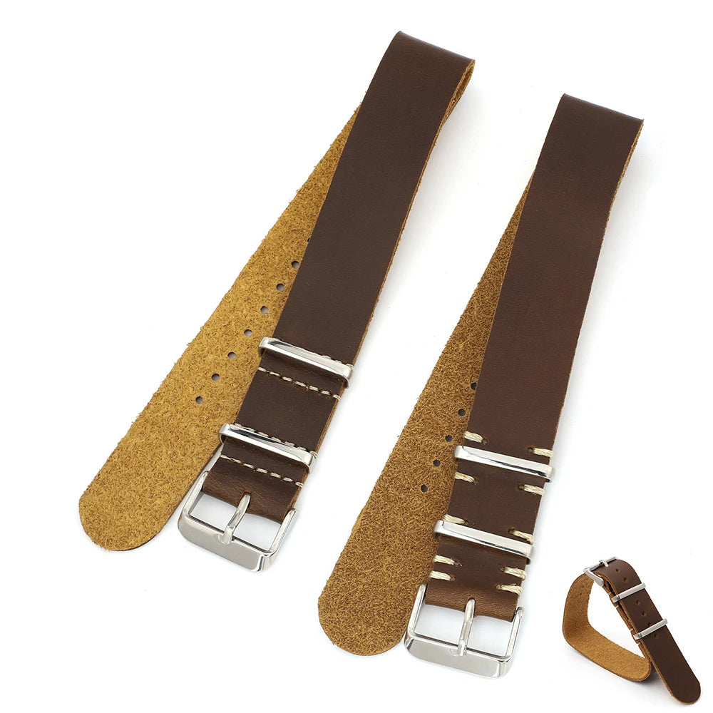 Leather NATO Strap – Universal Replacement Watchband