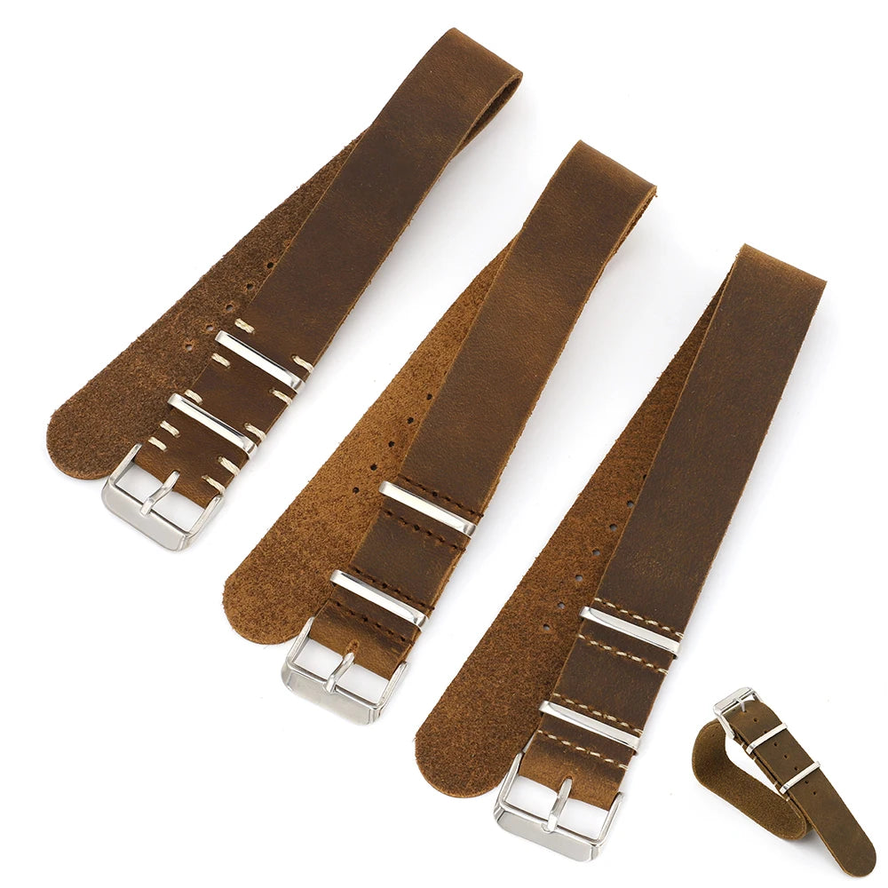 Leather NATO Strap – Universal Replacement Watchband