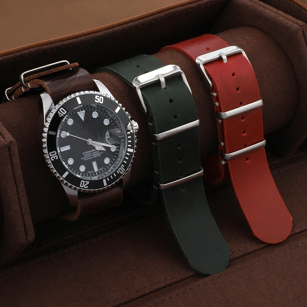 Leather NATO Strap – Universal Replacement Watchband