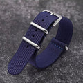 Woven Nylon Watch Strap – Universal Canvas Band, 18/20/22mm Blue