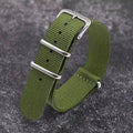 Woven Nylon Watch Strap – Universal Canvas Band, 18/20/22mm army green