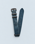 Dark Blue Crazy Horse Leather Watch Strap