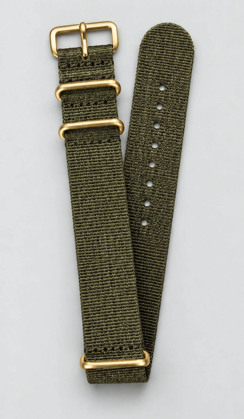 ArmyGreen braided watch strap