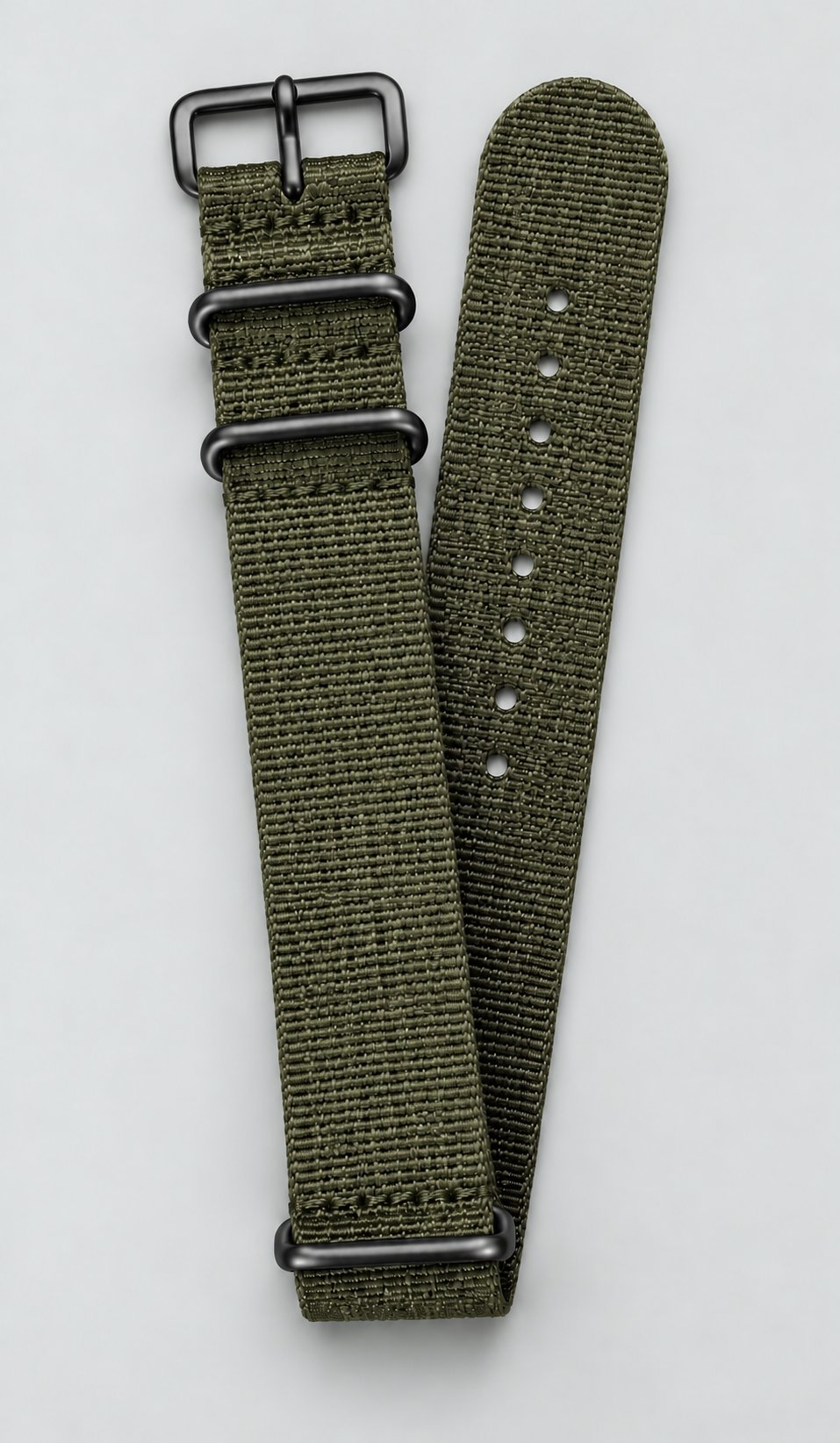 ArmyGreen braided watch strap