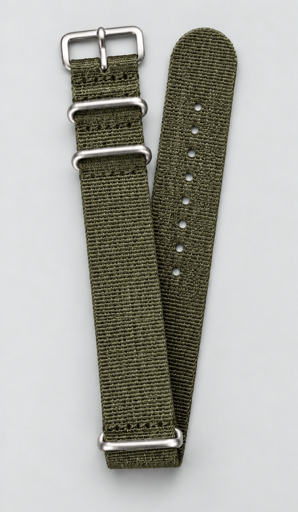 ArmyGreen braided watch strap