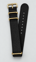 Black braided watch strap