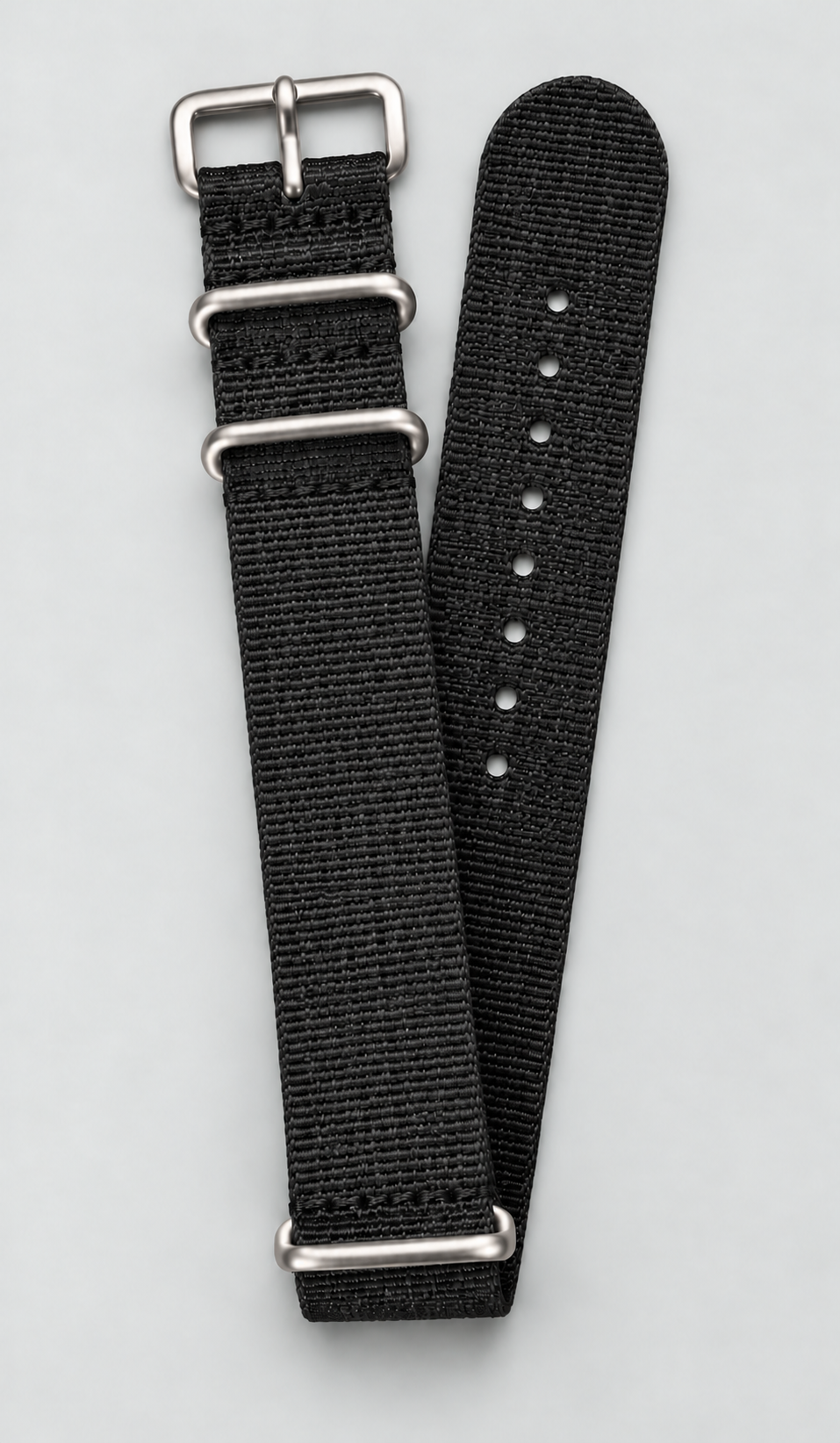 Black braided watch strap