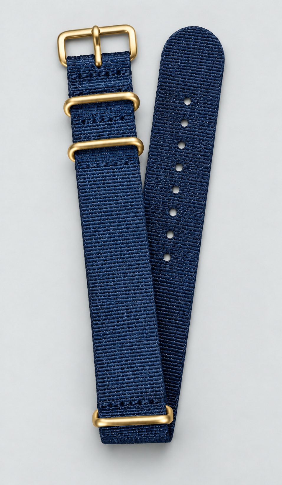 Blue braided watch strap