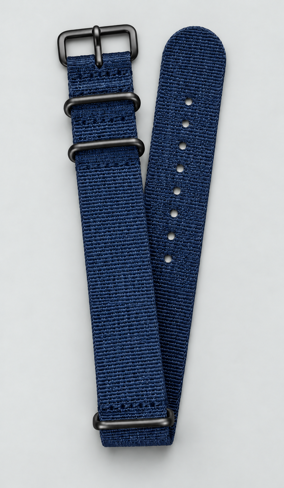 Blue braided watch strap