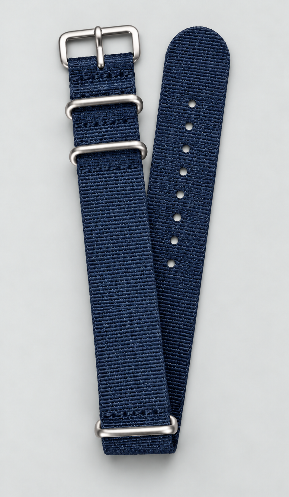 Blue braided watch strap