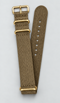 Brown braided watch strap