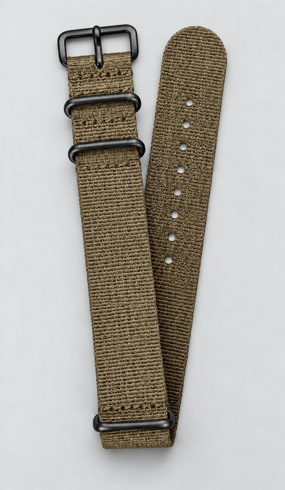 Brown braided watch strap