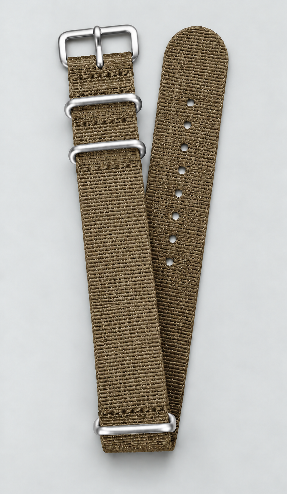 Brown braided watch strap