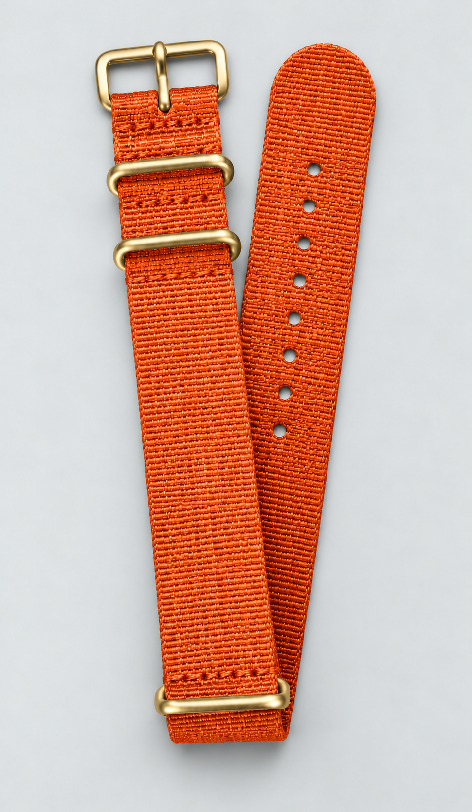 Orange braided watch strap