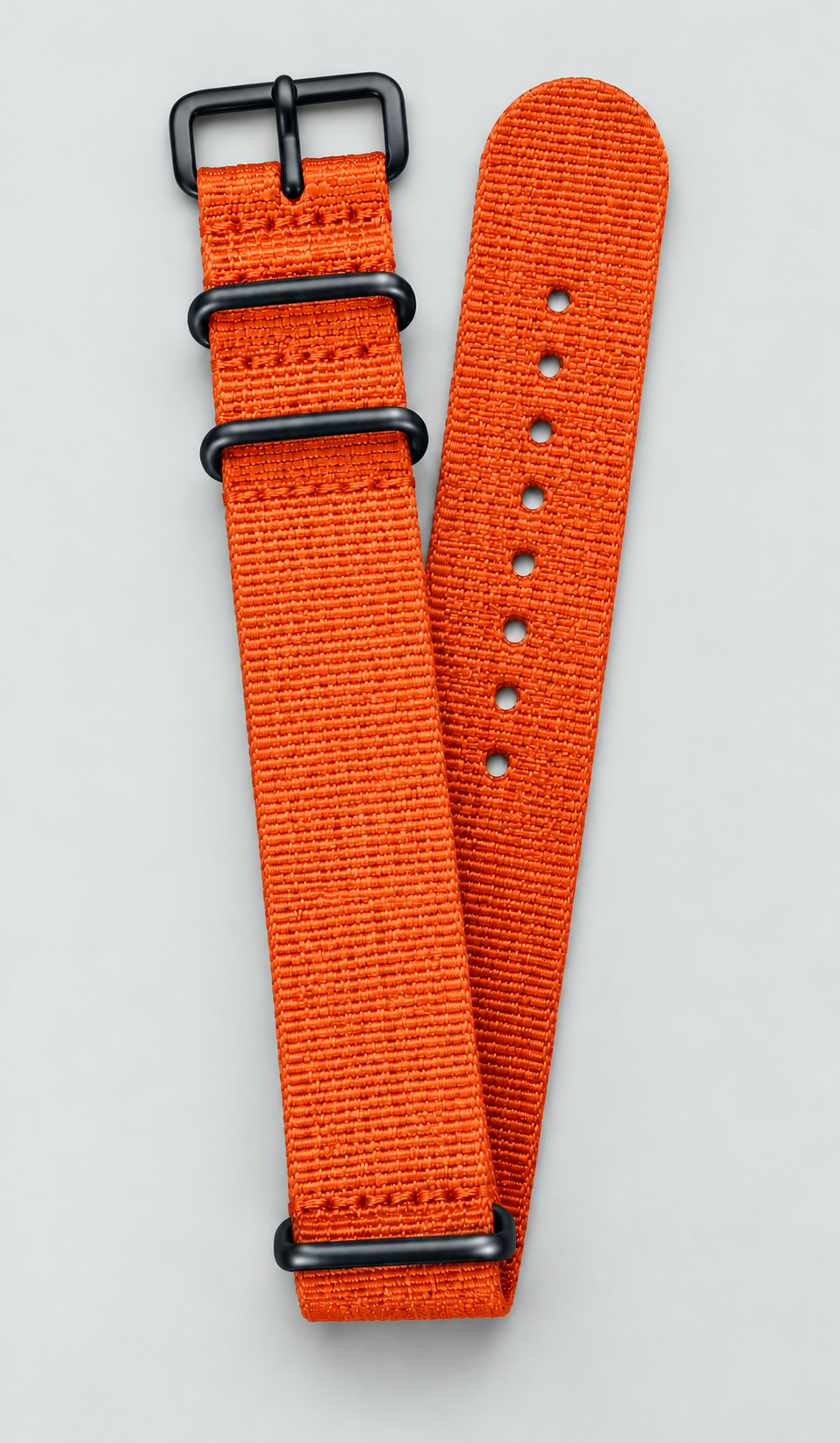 Orange braided watch strap