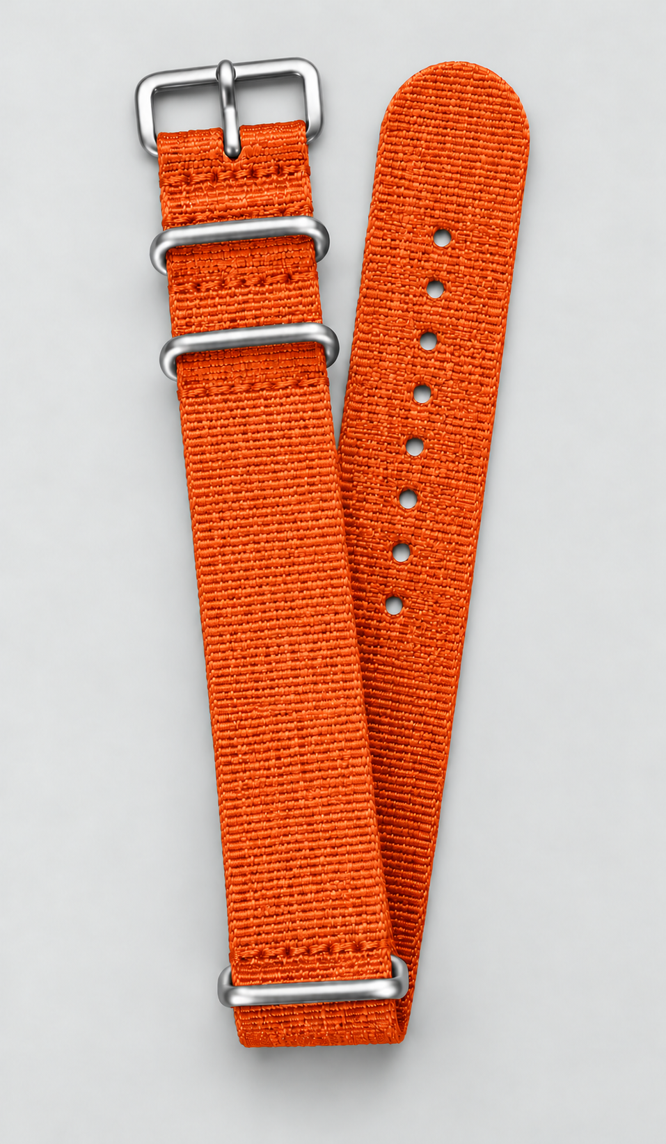 Orange braided watch strap