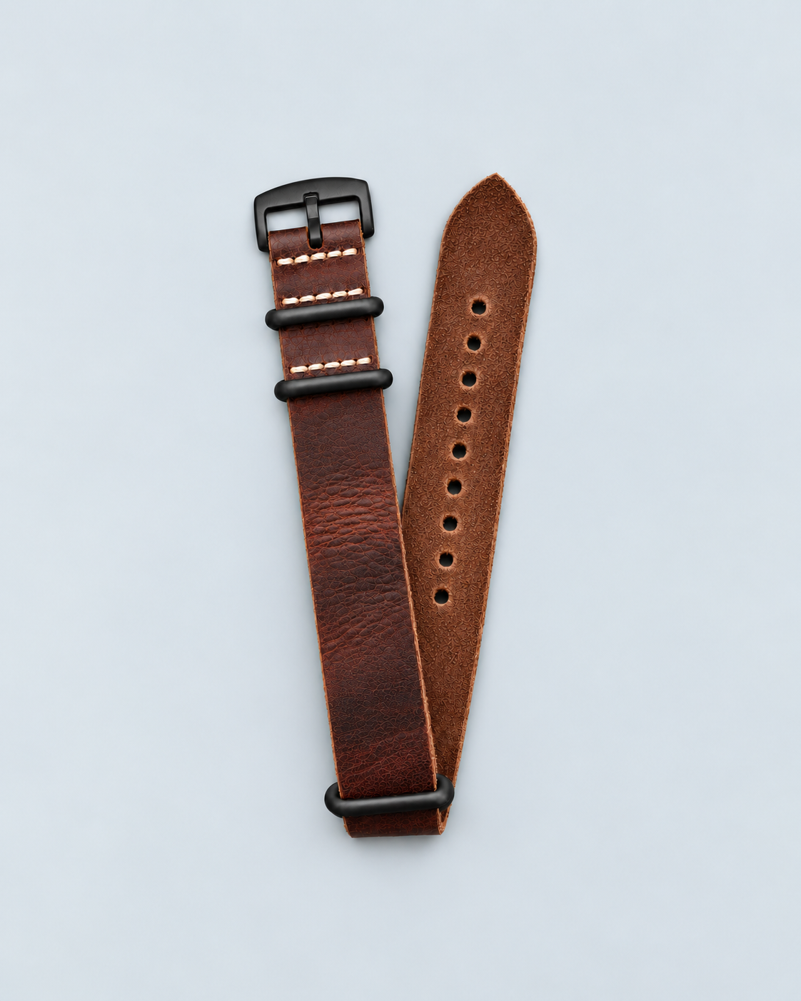 Dark Brown Crazy Horse Leather Watch Strap