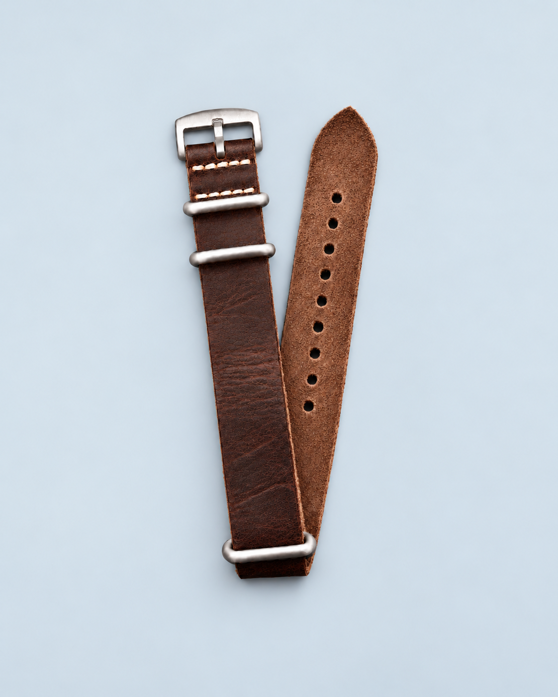 Dark Brown Crazy Horse Leather Watch Strap