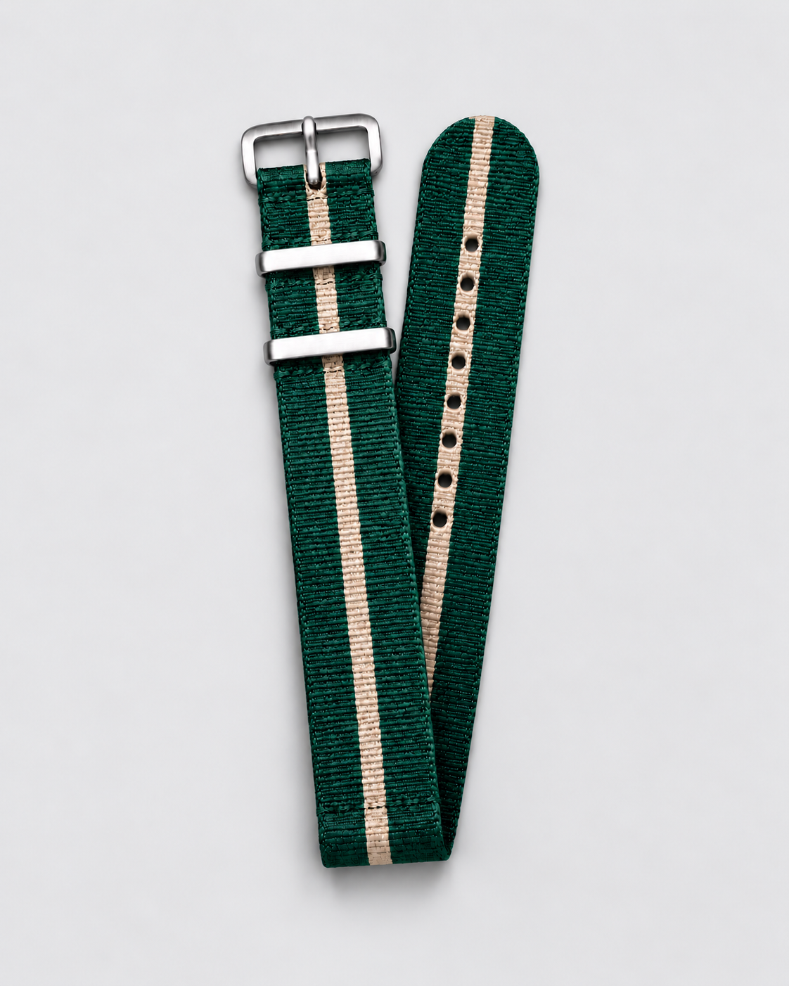 green beige military nylon watch strap