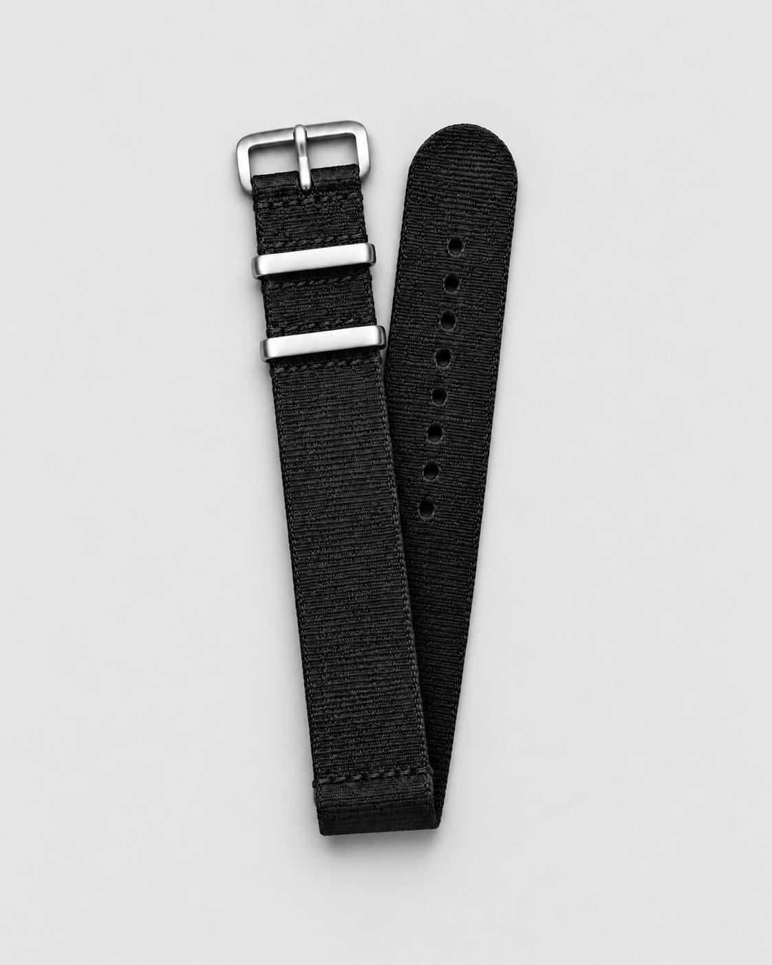 black military nylon watch strap