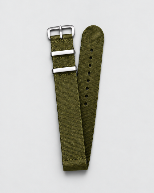 army green military nylon watch strap