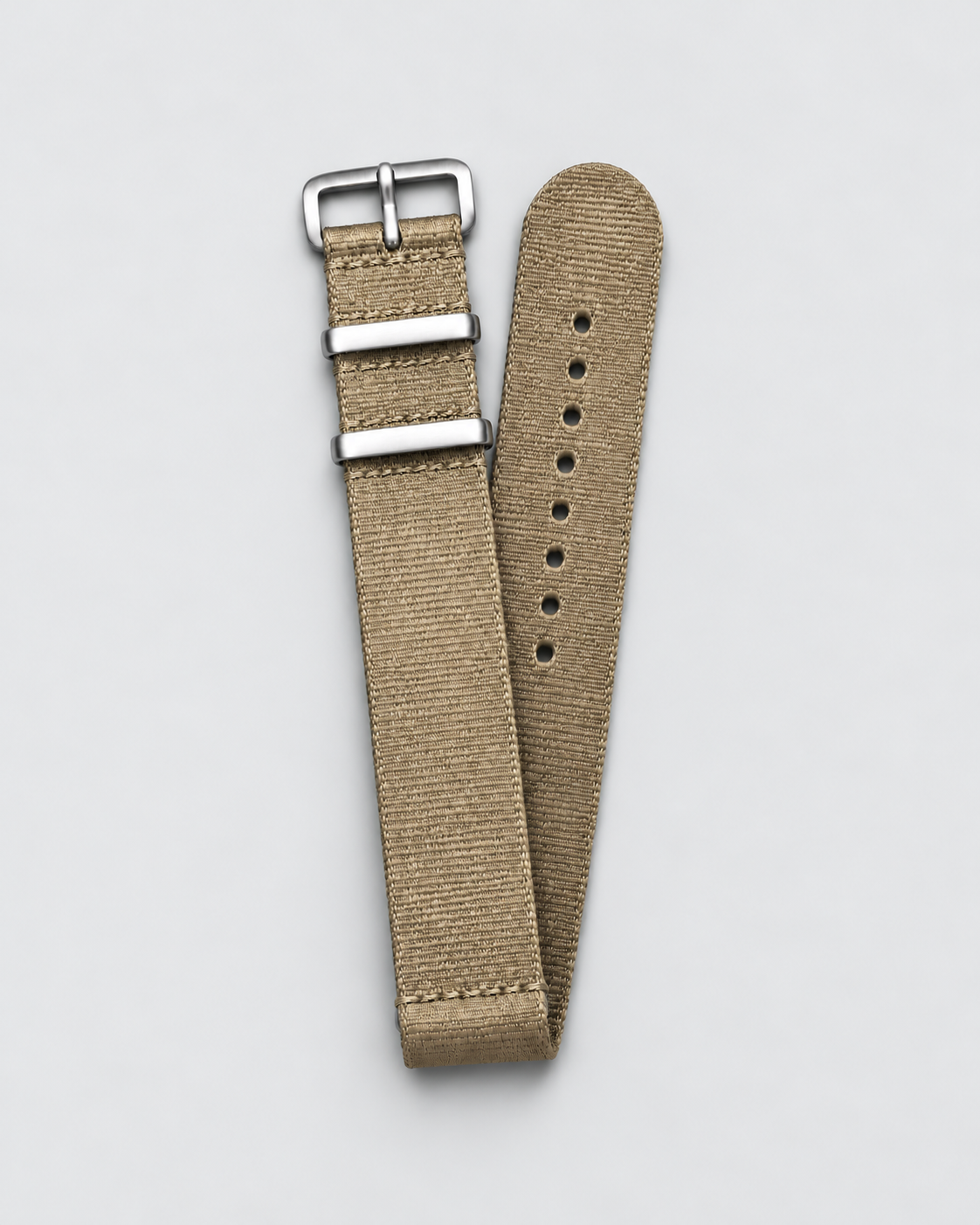 khaki military nylon watch strap