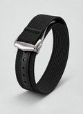 Black folding clasp watch strap