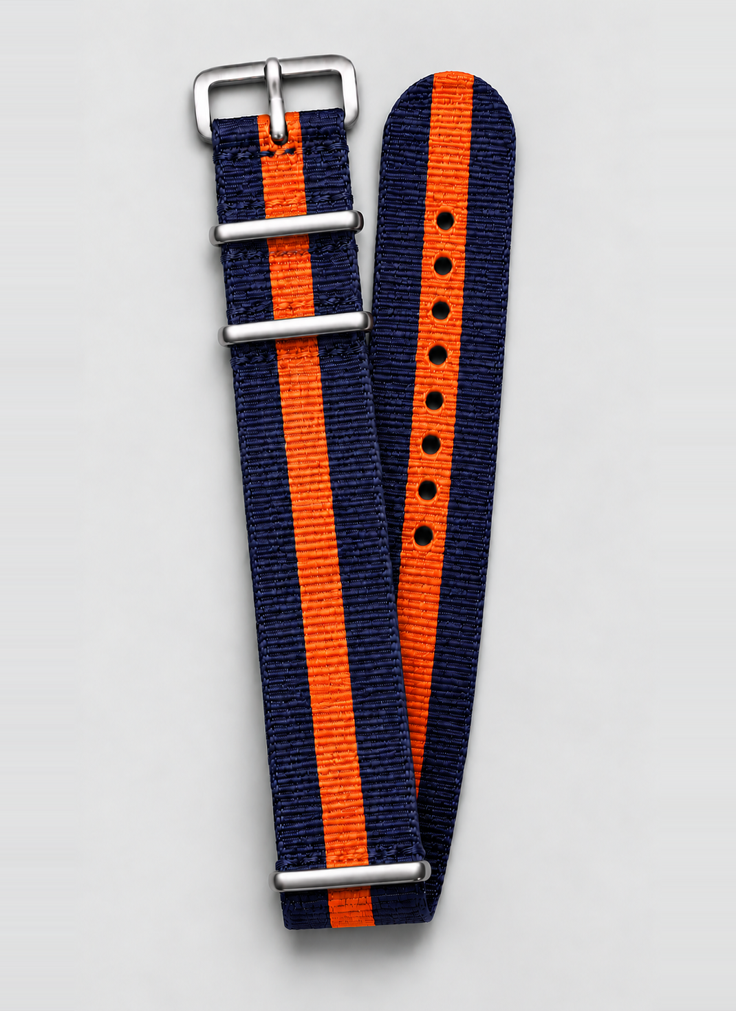 blue orange woven nylon watch strap