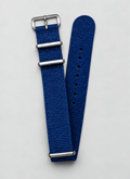blue woven nylon watch strap